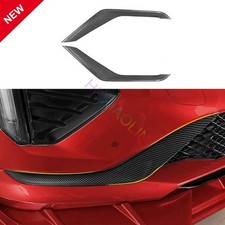 For Cadillac CT4 2020-2022 Carbon Fiber Front Fog Lamp Light Strip Trim 2PCS Fit