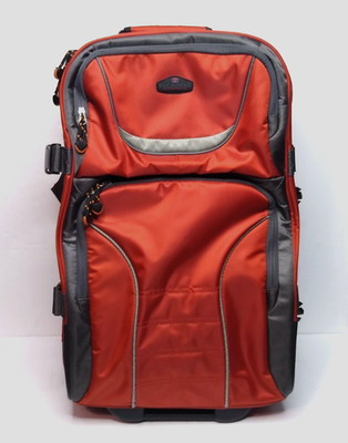 Ricardo Beverly Hills Soft-side Wheeled Rolling Carry-on Luggage Bag Orange Gray