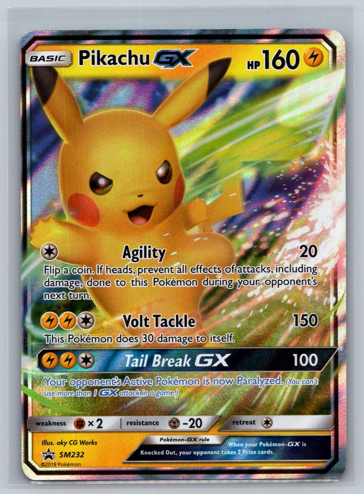 Pikachu GX - SM232 Holo Promo Sun & Moon Promo Pokemon Card Holo Lightly Played
