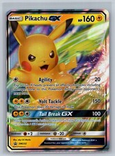 Pikachu GX - SM232 Holo Promo Sole e Luna Promo Carta Pokemon Holo Giocata Leggermente
