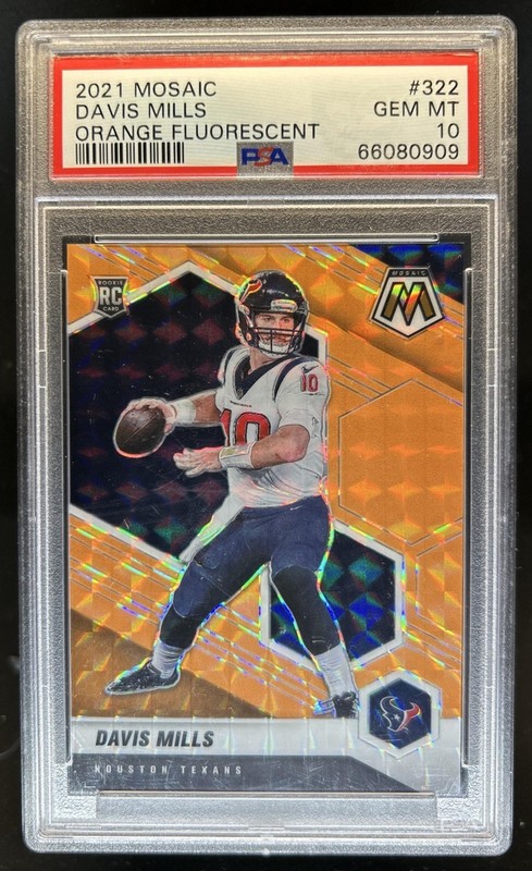 2021-22 Panini Mosaic Patty Mills RC Orange Fluorescent Rookie #/25 Nets PSA 10