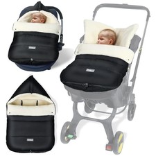 Winter Car Seat Cover Baby, Universal Car Seat Footmuff with Convertible Black
