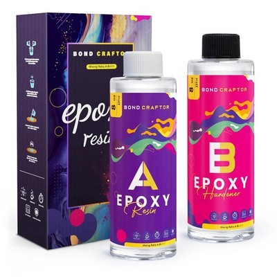 Epoxy Resin Kit 16oz, Clear Crystal Resina Epoxica Food Safe, Casting Resin F...