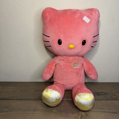 Build-A-Bear Hello Kitty Plush Sun Shine Pink Yellow Stuffed Animal Missing Bow