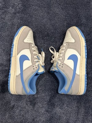 Mens Nike Dunk Low Shoes. Sail/Grey/University Blue. Size 9. Excellent Condition