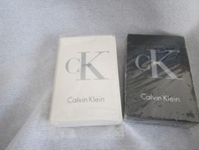 SEALED COLLECTIBLE LOT 2 CALVIN KLEIN 1994 Be One Black White Deck 52 Play Cards