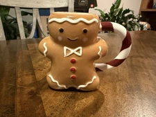 New! St. Nicholas Square Gingerbread Man Mug Pepper Mint 4 in x 4 in Christmas