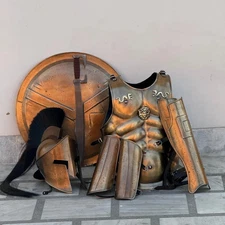 Full Muscle Spartan King Leonidas 300 Spartan Set Medieval Greek Costume Gift