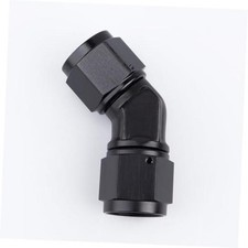 -10 AN Female to -10 AN Female 45 Degree Swivel Coupler 10AN 45 Degree - Black