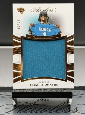 2025 NFL Flawless Brian Thomas Jr Draft Night Jerseys Hologram Patch,SSP#/25🐆🔥