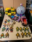Teenage Mutant Ninja Turtles Vintage 80s/90s Toy Lot 20 Fig, Technodrome, Van