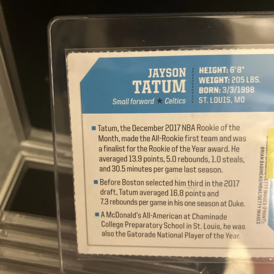 2018 Sports Illustrated for Kids Series 5 - Jayson Tatum #774 - Image 2 of 4