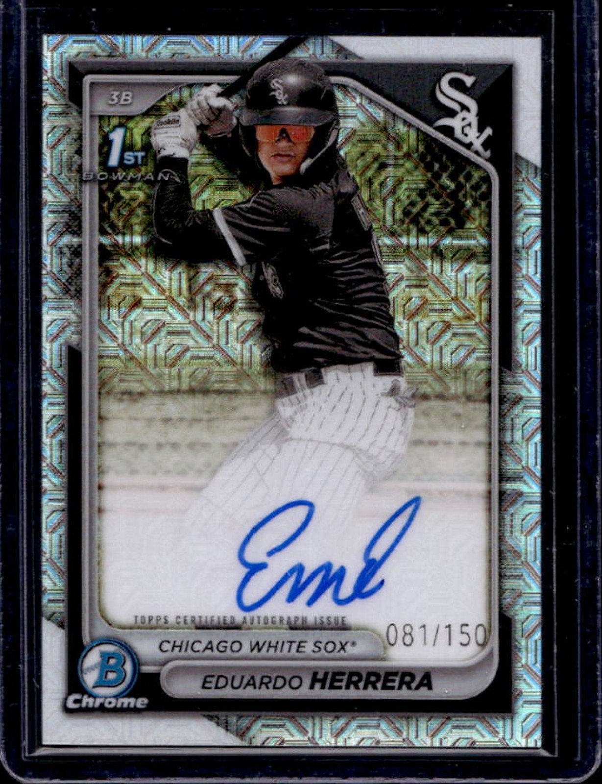 2024 Bowman Chrome Eduardo Herrera Auto HTA Choice Refractor 1st #81/150