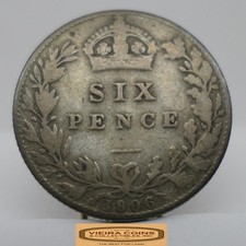 1906 Great Britain Silver 6 Pence - #C52824NQ