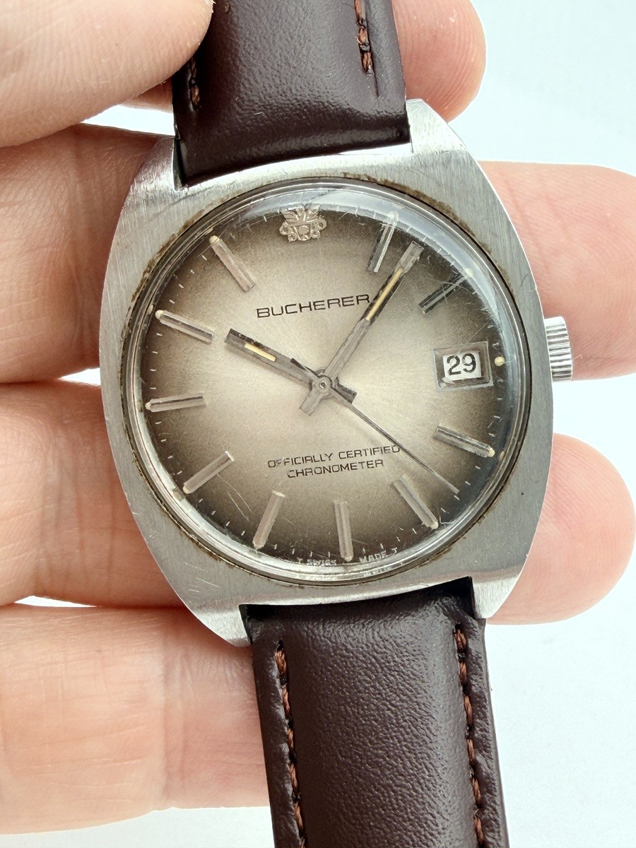 1960's Bucherer Automatic Chronometer Stainless S… - image 3