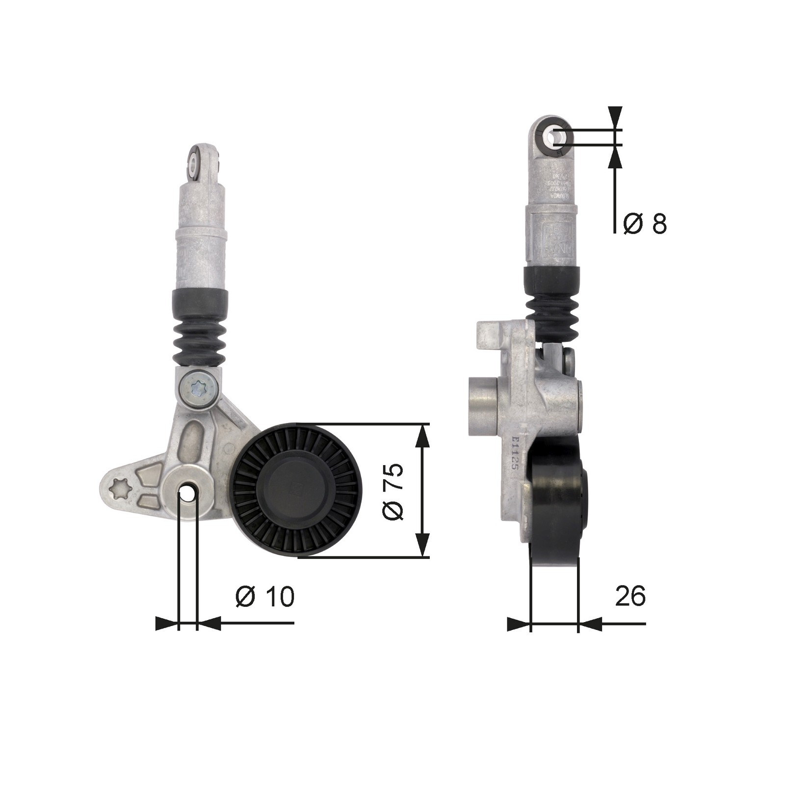 GATES-OE T39099 Belt Tensioner, V-ribbed belt for AUDI,PORSCHE,VW