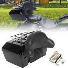 50l Motorcycle Trunk Wtop Rack Backrest Compatible With Harley Honda Yamaha S 50l Motorcycle Trunk Wtop Rack Backrest Compatible With Harley Honda Yamaha S