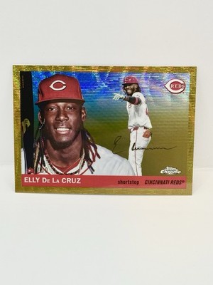 2025 Topps Chrome Platinum Elly De La Cruz Gold Wave  18/50 Cincinnati Reds #4