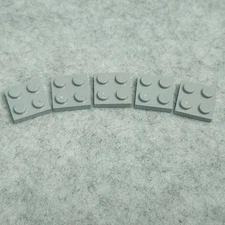LEGO Plate 2x2 3022 Light Bluish Gray Lot of 5 Genuine Used