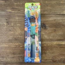 REACH Childs Toothbrushes Phineas Ferb Design 2 Pack Youth Soft Orange Blue 2014