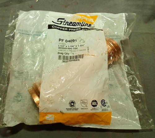 Streamline Copper Press Fittings PF 04091 Reducing Tee