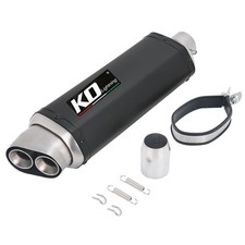 51mm Universal For Motorcycle Exhaust System Slip On 430mm Tail Muffler Pipe Tip