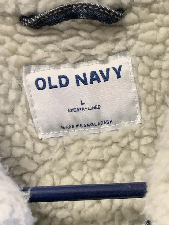 Chaqueta Denim Forrada Sherpa Azul Marino Antigua Talla L. Nueva con Etiqueta. Excelente Estado Foto 2 de 4