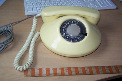 Vintage Retro Pancake Telephone 1981 Northern Telecom Drehwählscheibe