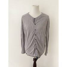 Pas de Calais Cardigan Cotton Linen Shimmer Gray Size 38