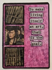 Mixed Media Collage Art Card ACEO ATC Inchie OOAK Alexander McQueen Living Art