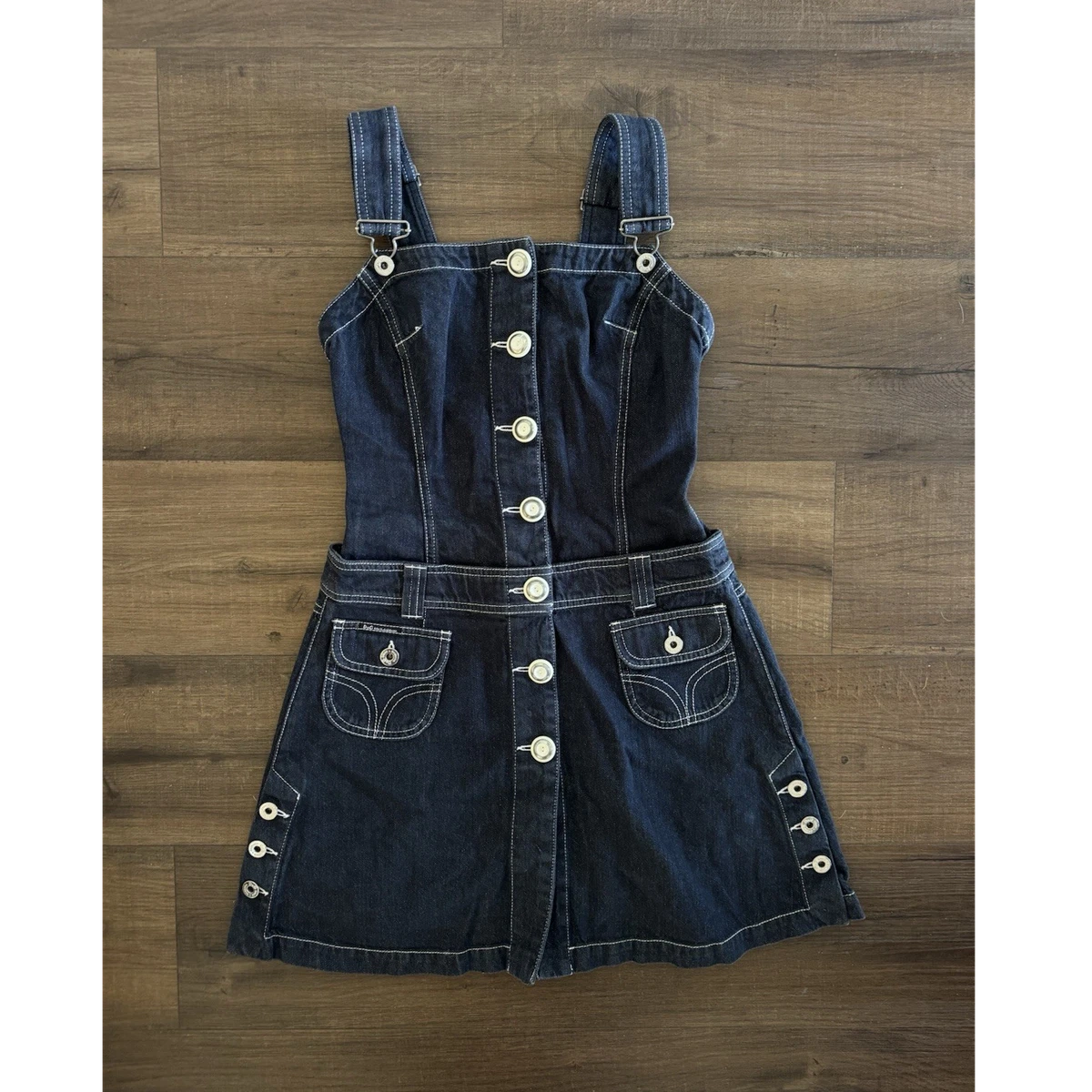 d&g denim dress DGMIOCS Women's Casual A Line Off Shoulder Midi Dress with High Low Hem and Ruffles for Everyday Styling and Seasonal Comfort Blue XXXL The denim skirt is styled with pleats for a gentle flair and has decorative DG logo buttons on the front D&G Dolce and Gabbana Vintage