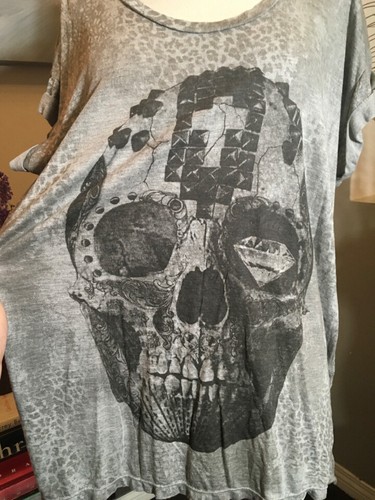 T-shirt Religion taglia M grigio teschio rayon 2400-876-102519 - Foto 10 di 11