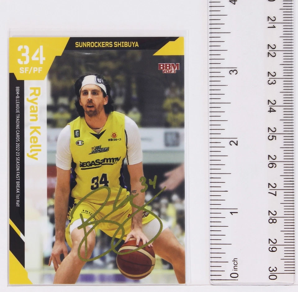 Ryan Kelly - 2023 B.LEAGUE Basketball Gold Foil Signature Card 1st Half - Image 2 of 3