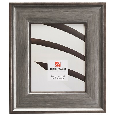 Craig Frames Resilience Wide, 3 Inch Wide Distressed Silver Picture Frame