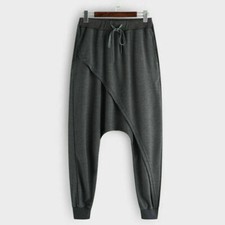 New Men's Casual Harem Baggy Drop Crotch Trousers HipHop Hippy Trousers