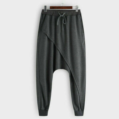 New Men's Casual Harem Baggy Drop Crotch Trousers HipHop Hippy Trousers