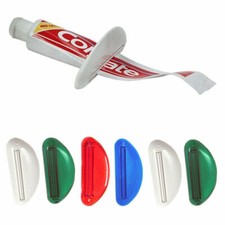 6 Plastic Ez Tube Squeezer Toothpaste Dispenser Holder Rolling Bathroom Extract