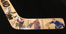 NHL Legend Goalies Signed Custom Hand Painted Northland Stick Beckett LOA COA