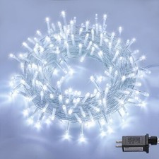 33ft 100led White Christmas Lights Indoor Connectable White String Lights Outdoo