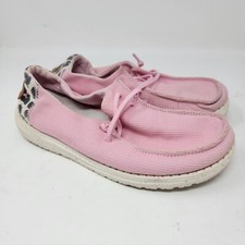 Hey Dude Wendy Youth Funk Leo Bubblegum Y4 / L5 Pink Cheetah Slip On Shoes