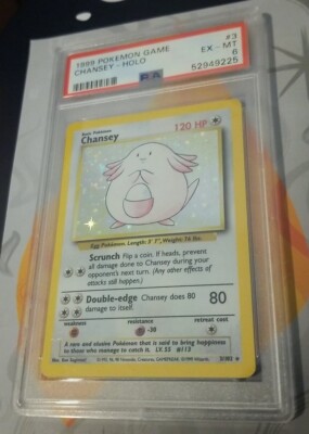 1999 Pokemon Game Base Set Chansey Holo #3 PSA 6 EX-MT | eBay