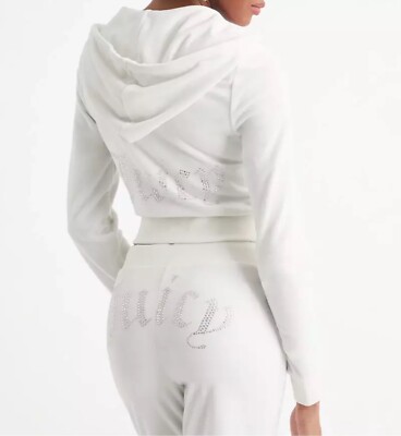 Juicy Couture ホワイト パーカー Mセットアップ Juicy Couture ホワイト パーカー Mセットアップ ジューシー