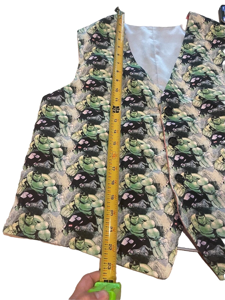 Incredible Hulk Vest Men’s Groomsman Vest Wedding Party Costume Marvel - Image 3 of 4