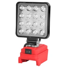 Wireless LED Work Light for Milwaukee M--18 18V Battery w/USB Cordless Outdoor