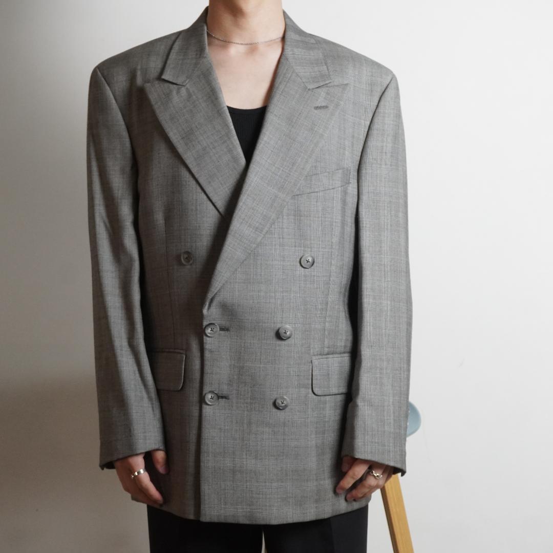 Burberrys Glen Check Double Breasted Jacket /Gw118 Men's