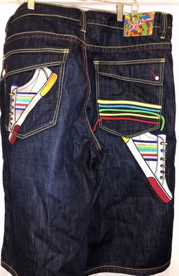 NWOT Coogi Rainbow 42 Blue Jean Shorts 