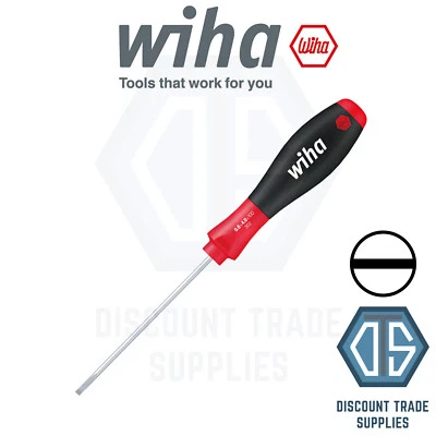 Wiha SoftFinish 4mm Slotted Flathead Screwdriver 100mm 00692 FREE DRILL BITS