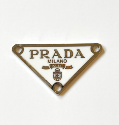 Prada Triangle Silver White Pendant