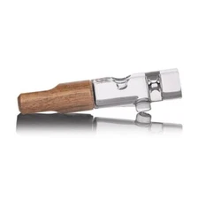 MJ Arsenal Alpine Series RIDGE Taster Pipe Borosilicate Glass w Walnut Wood