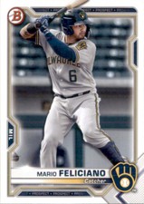 2021 BOWMAN PROSPECT MILWAUKEE BREWERS - MARIO FELICIANO #BP-133